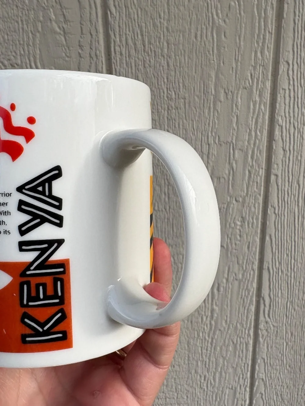 Vintage 1998 Starbucks Coffee Origin Blend Series Kenya Mug Warrior Lion Moon